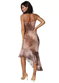 Cascade High Low Mesh Dress