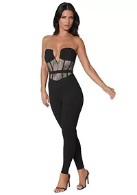 LACE CORSET CATSUIT