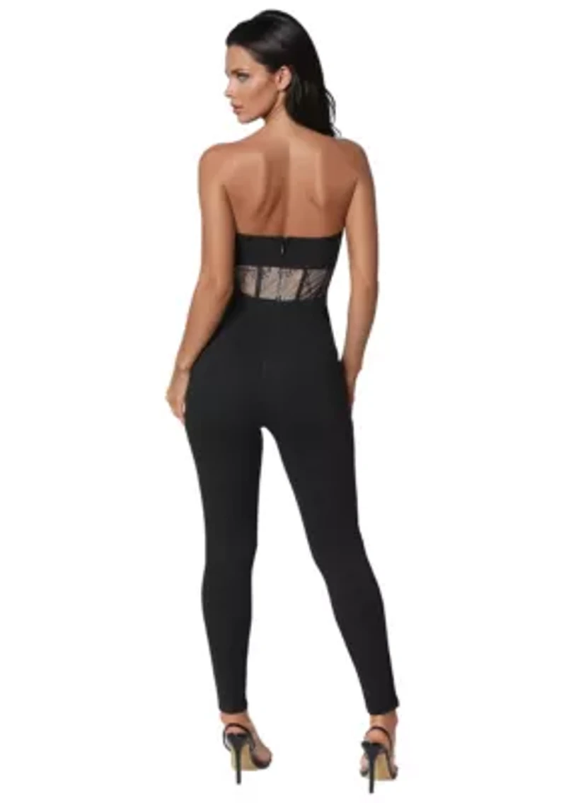 LACE CORSET CATSUIT