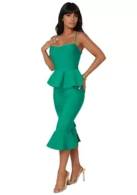 Peplum Bandage Midi Dress