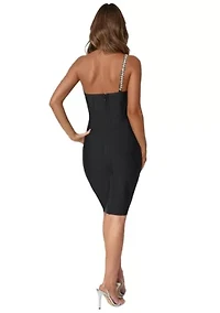 Embellished Crystal Corset Bandage Dress