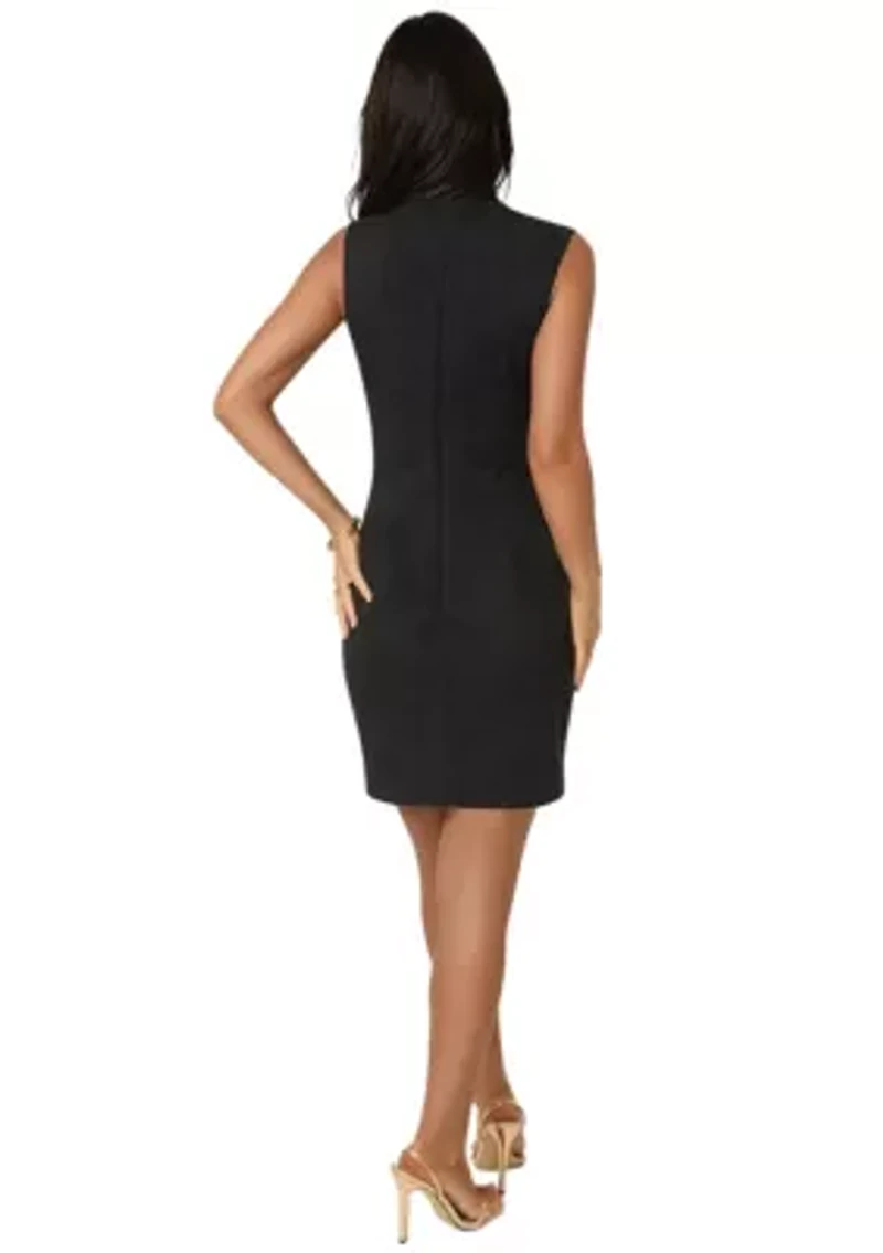 Faux Suede Lace Up Mini Dress