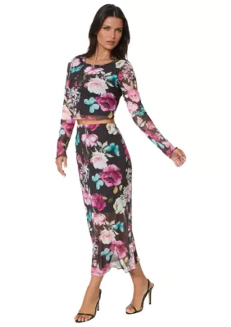 2 Piece Long Sleeve with Skirt Set