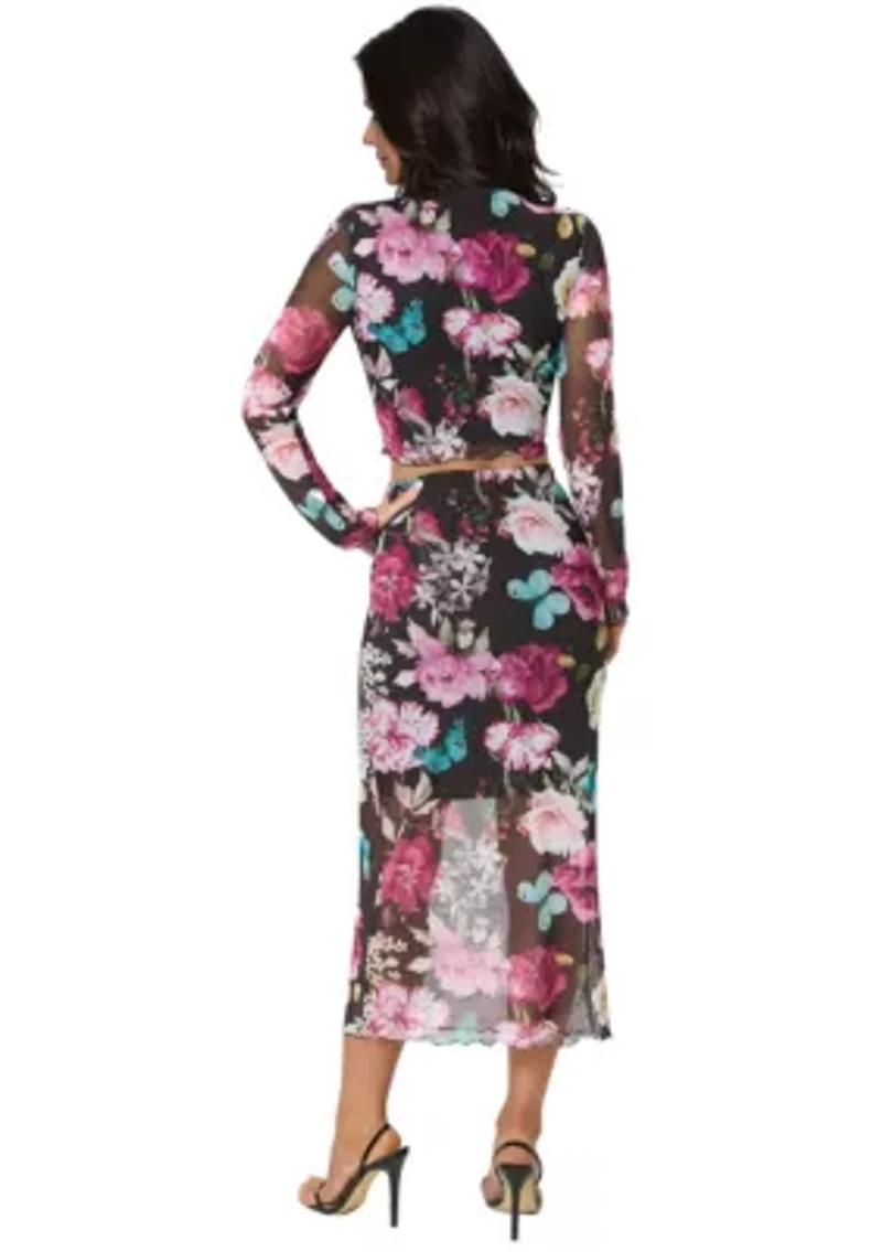 2 Piece Long Sleeve with Skirt Set