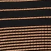 Striped Rib Long Sleeve Maxi Dress