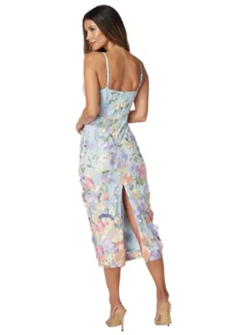 Floral Embroidered Midi Dress