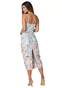 Floral Embroidered Midi Dress