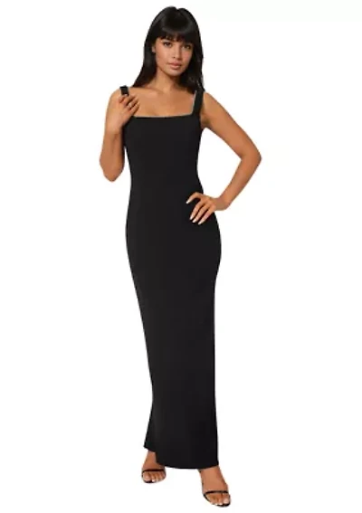 Square Neck Maxi Dress with Rhinestones