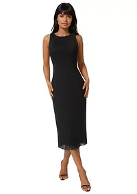 Powermesh Rhinestone Maxi Dress