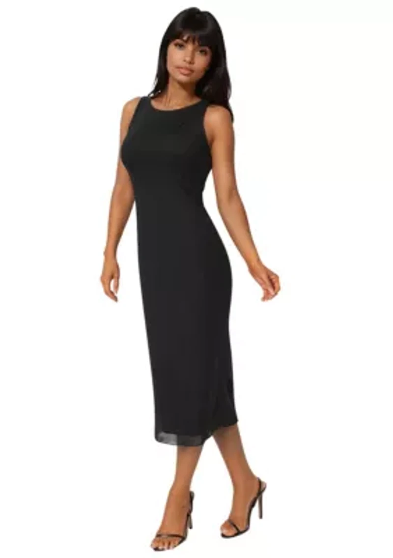 Powermesh Rhinestone Maxi Dress