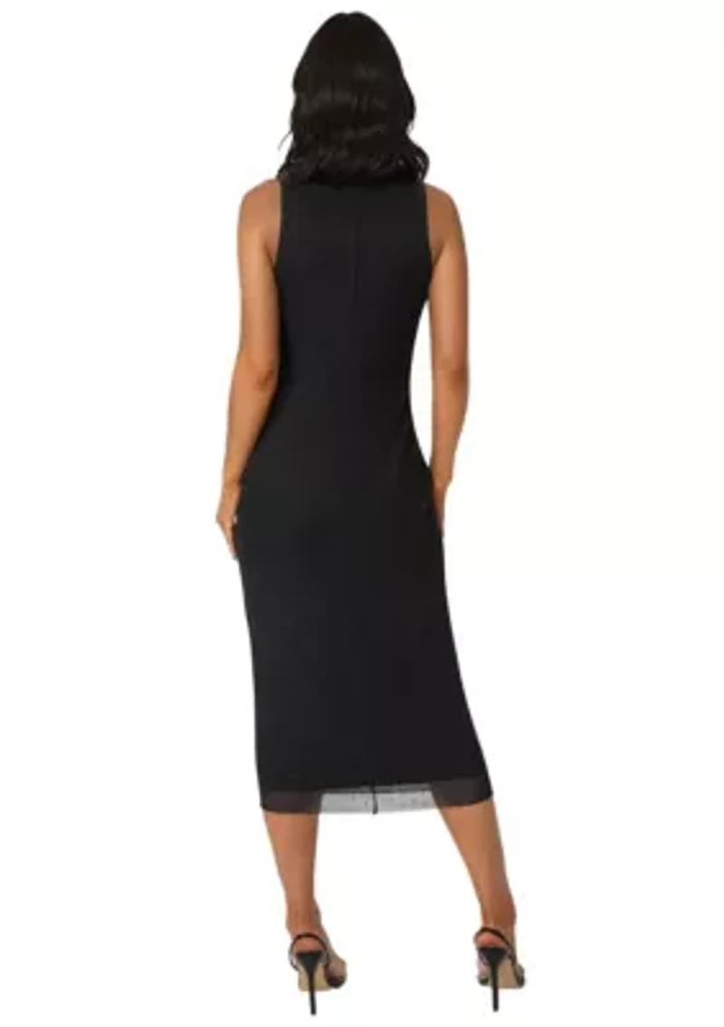Powermesh Rhinestone Maxi Dress