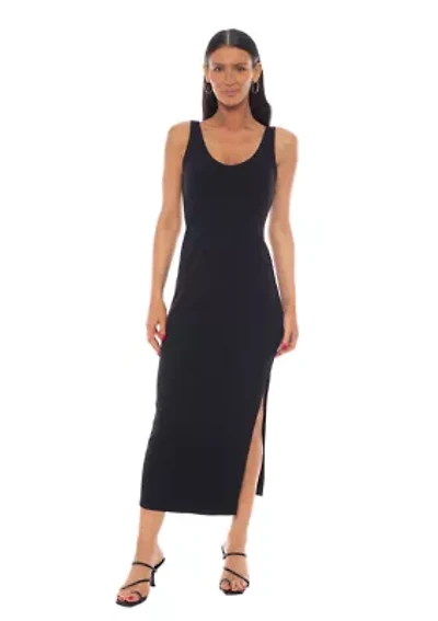 V-Neck Tank Rib Maxi Dress