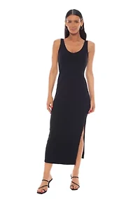 V-Neck Tank Rib Maxi Dress