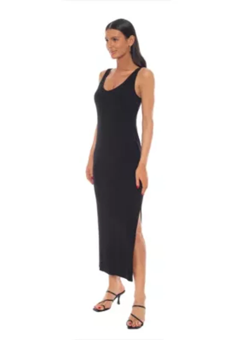 V-Neck Tank Rib Maxi Dress