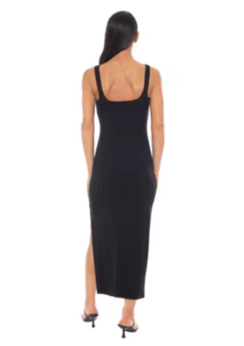 V-Neck Tank Rib Maxi Dress