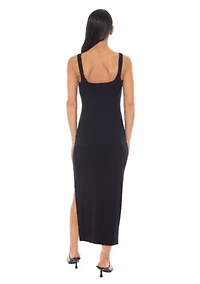 V-Neck Tank Rib Maxi Dress