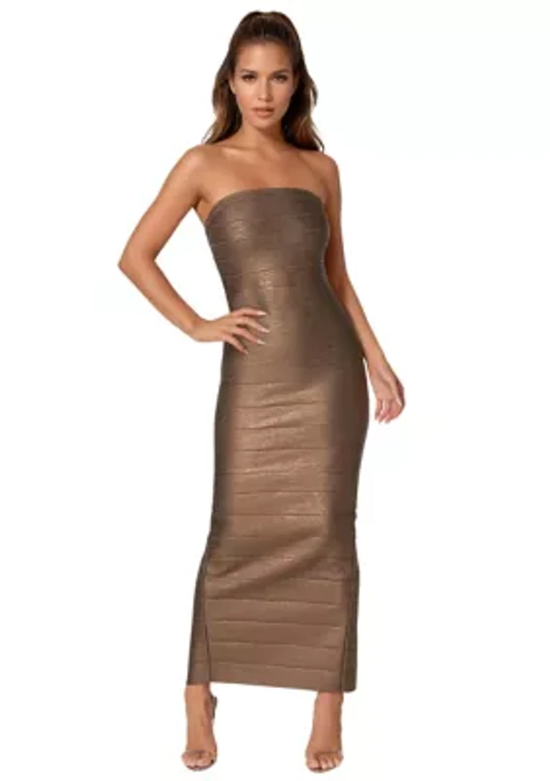 Long Strapless Bandage Sheat Dress