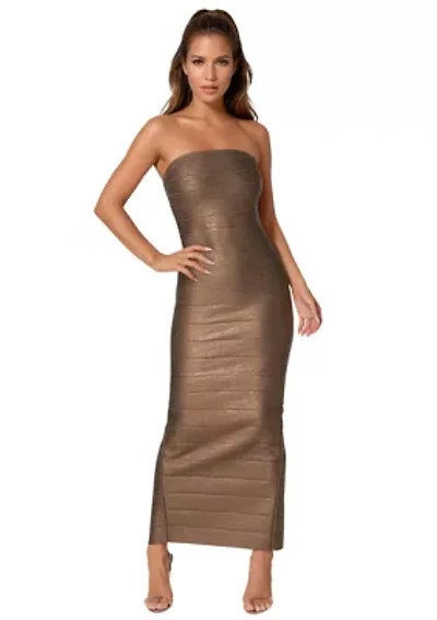 Long Strapless Bandage Sheat Dress
