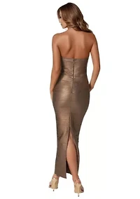 Long Strapless Bandage Sheat Dress