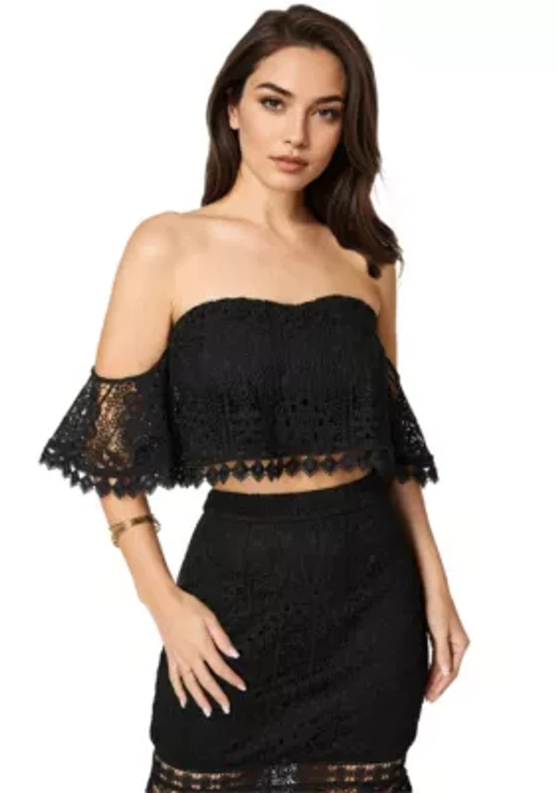 Two Piece Lace High Low Dress