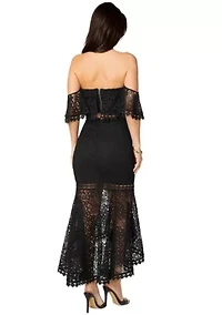 Two Piece Lace High Low Dress
