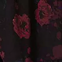 Mock Neck Chiffon Smocked Mini Dress