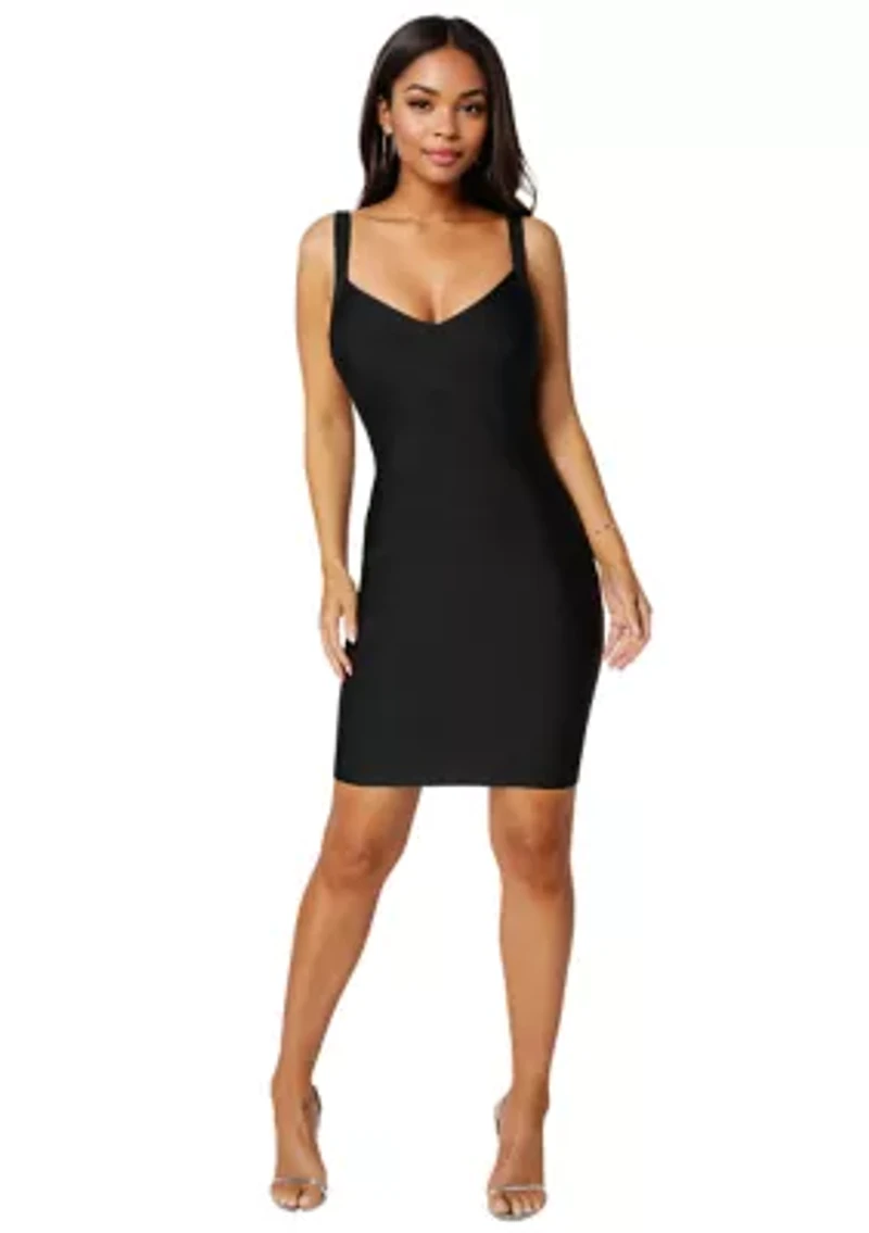 V-Neck Strap Bandage Dress