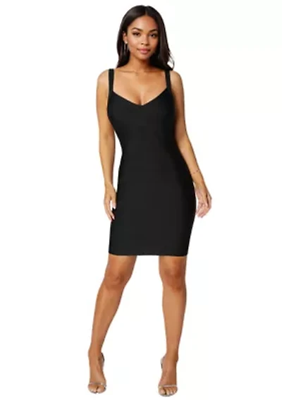 V-Neck Strap Bandage Dress