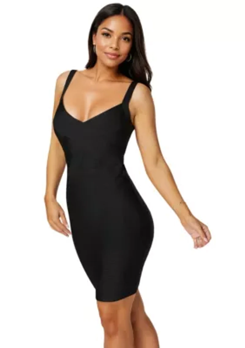 V-Neck Strap Bandage Dress