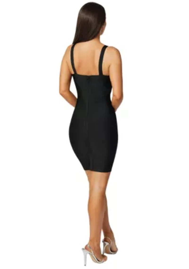V-Neck Strap Bandage Dress