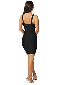 V-Neck Strap Bandage Dress
