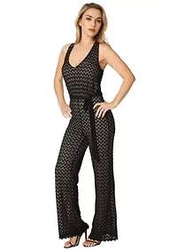 Lace V-Neck Jumpsuit