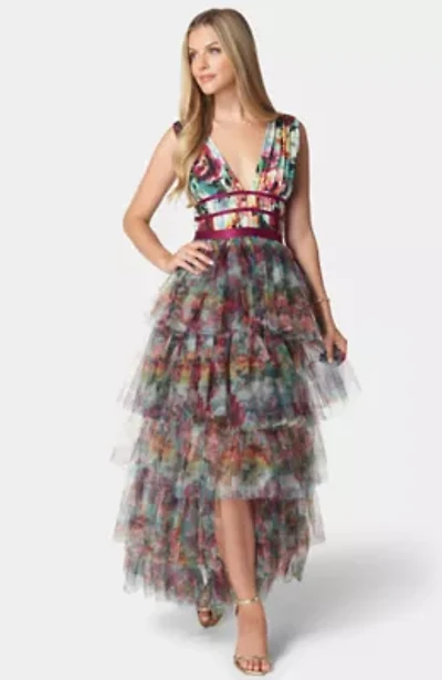 Tiered High Low Gown