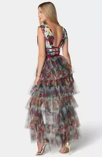 Tiered High Low Gown