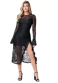 Slit Lace Dress