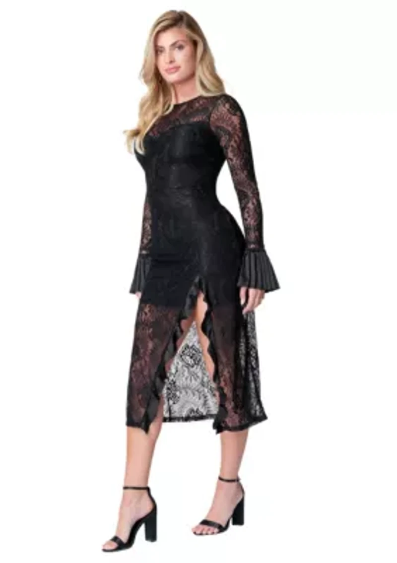 Slit Lace Dress