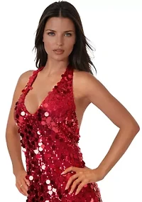 Medallion Halter Midi Dress