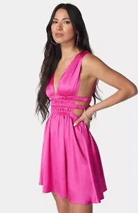 ELASTIC WAIST SKATER DRESS