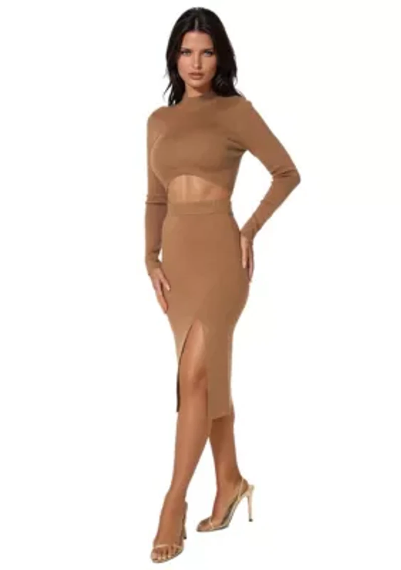 Lurex Ribbed Cropped Knit Set