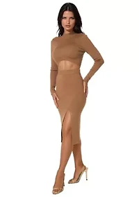 Lurex Ribbed Cropped Knit Set
