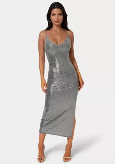 DISCO DOT MAXI TANK BODYCON DRESS