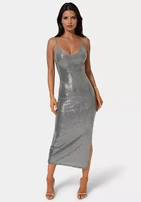DISCO DOT MAXI TANK BODYCON DRESS