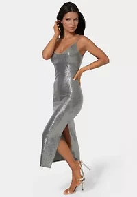 DISCO DOT MAXI TANK BODYCON DRESS