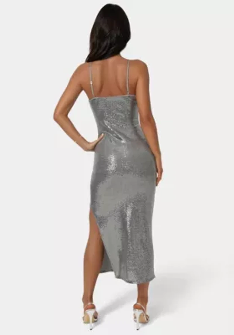 DISCO DOT MAXI TANK BODYCON DRESS