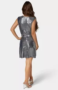 Cap Sleeve A Line Disco Dot Dress