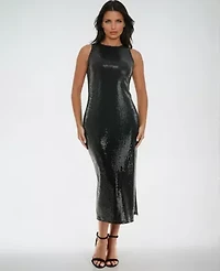 SEQUIN HALTER DRESS
