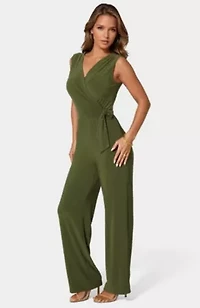 Jersey Wrap Tie Jumpsuit