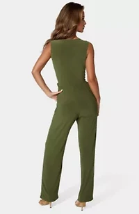 Jersey Wrap Tie Jumpsuit