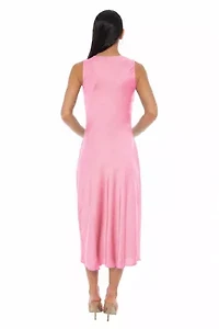 CREPE SATIN COWL MAXI DRESS