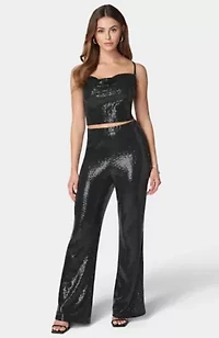 2PIECE DISCO DOT TOP WITH BELL PANTS